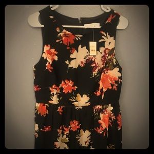 Loft - Elegant black and multicolour floral dress
